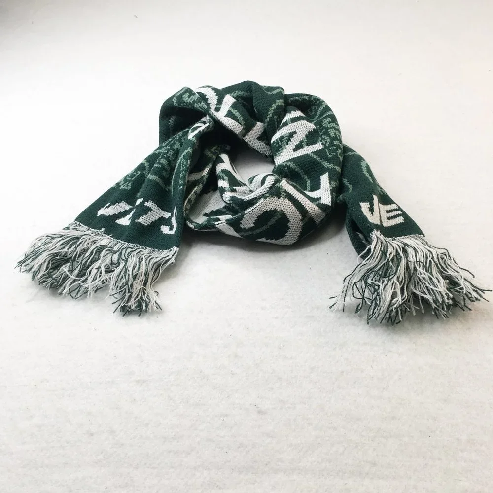 New York Jets Season Ticket Holder Mens Scarf Green White 6X50 Wrap Warmer #2798